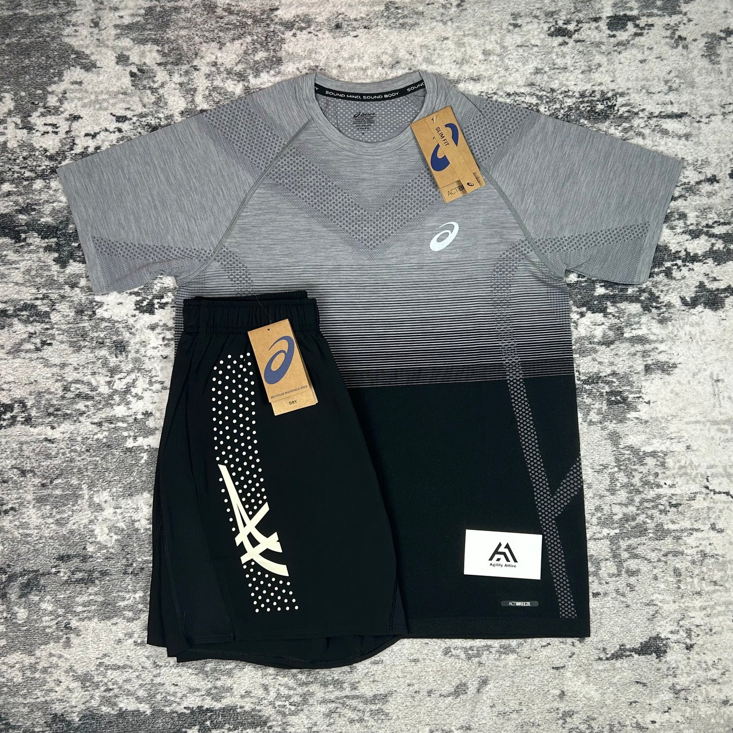 ASICS Seamless Set - Black & Grey