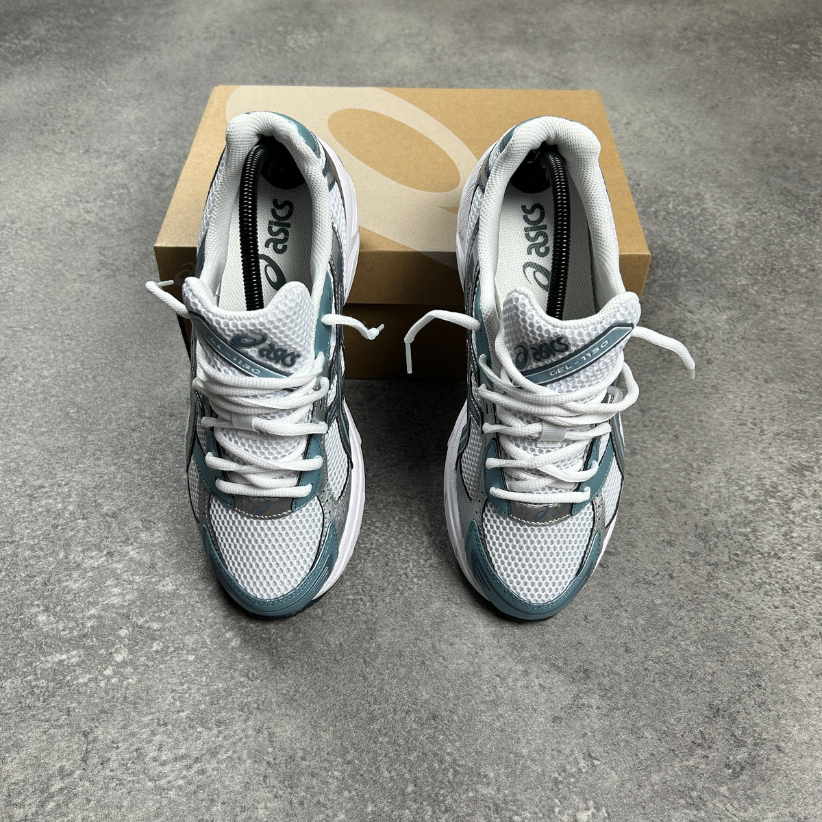 ASICS GEL-1130 White Shark Skin Trainers – view 4