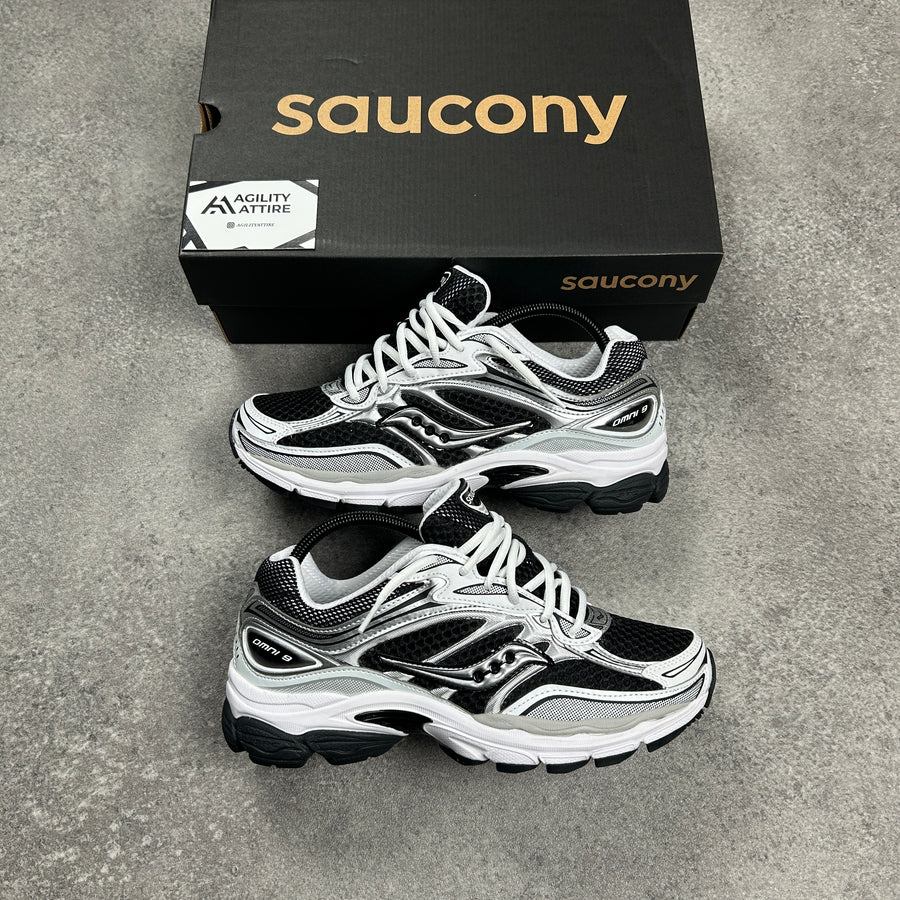 Saucony ProGrid Omni 9 Black White Trainers