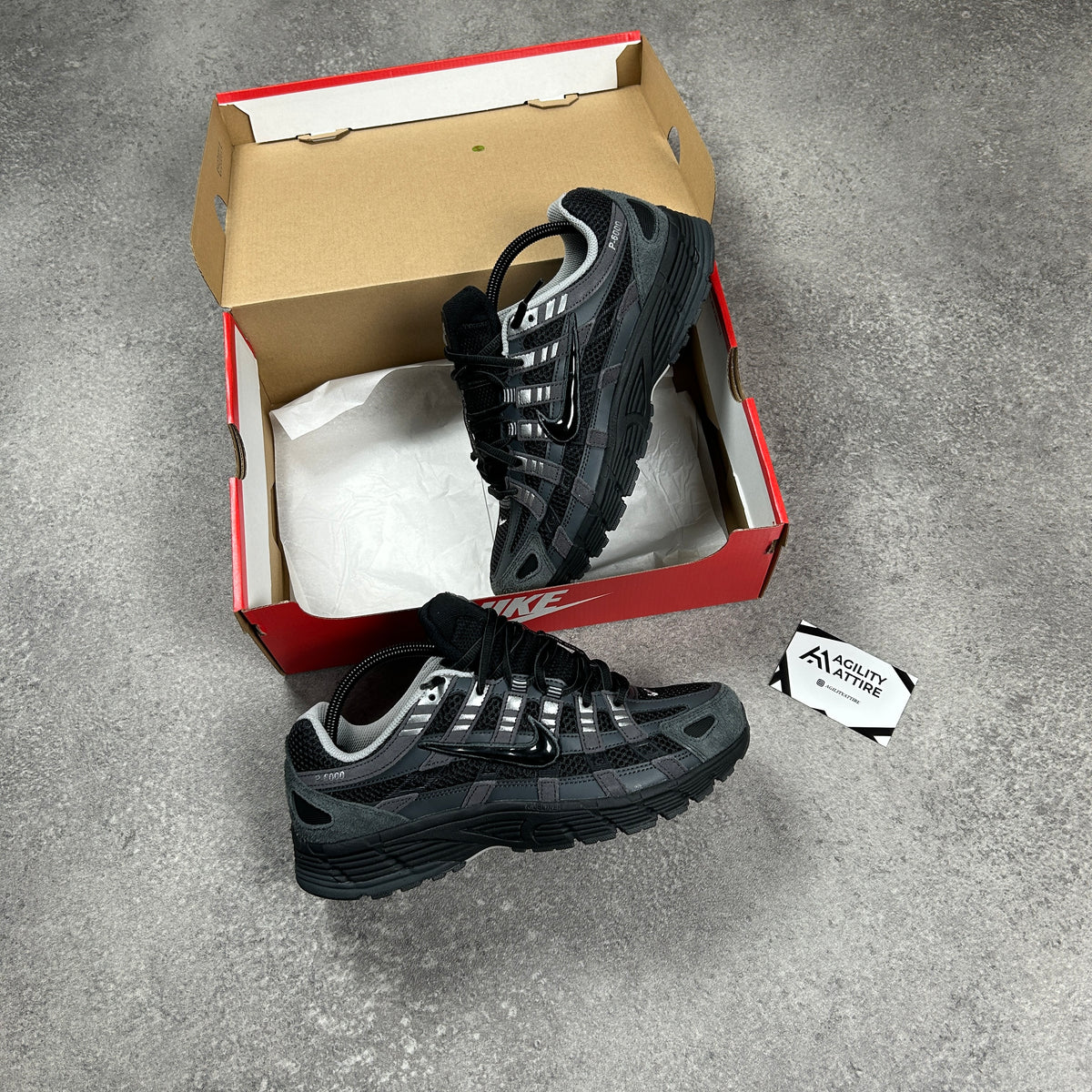 Nike P-6000 Anthracite Black Chrome Trainers – view 2
