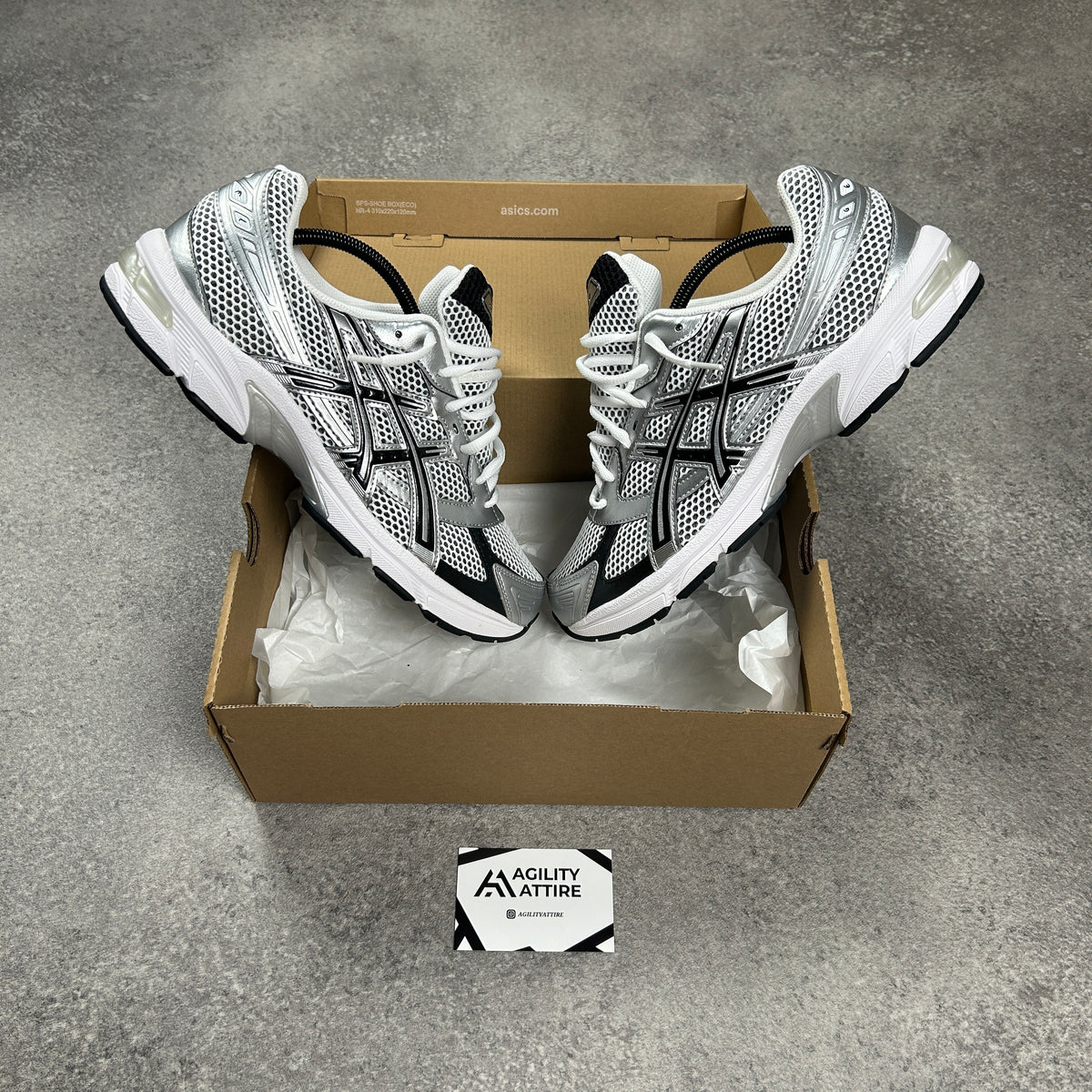 ASICS GEL-1130 White/Black Trainers – view 3