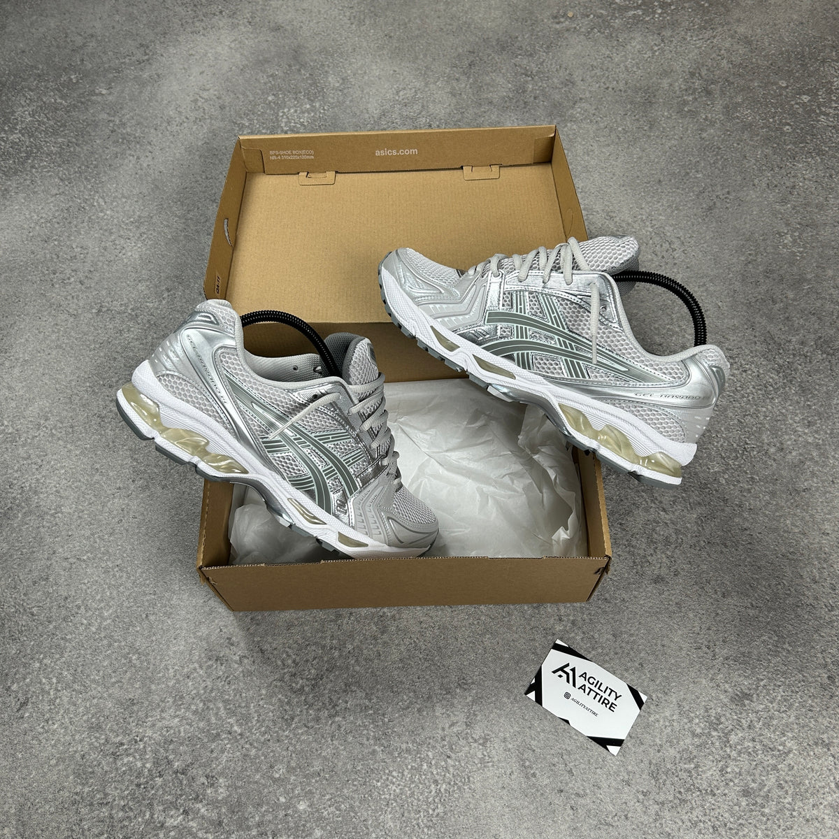 ASICS GEL-Kayano 14 Cloud Grey Trainers – view 2