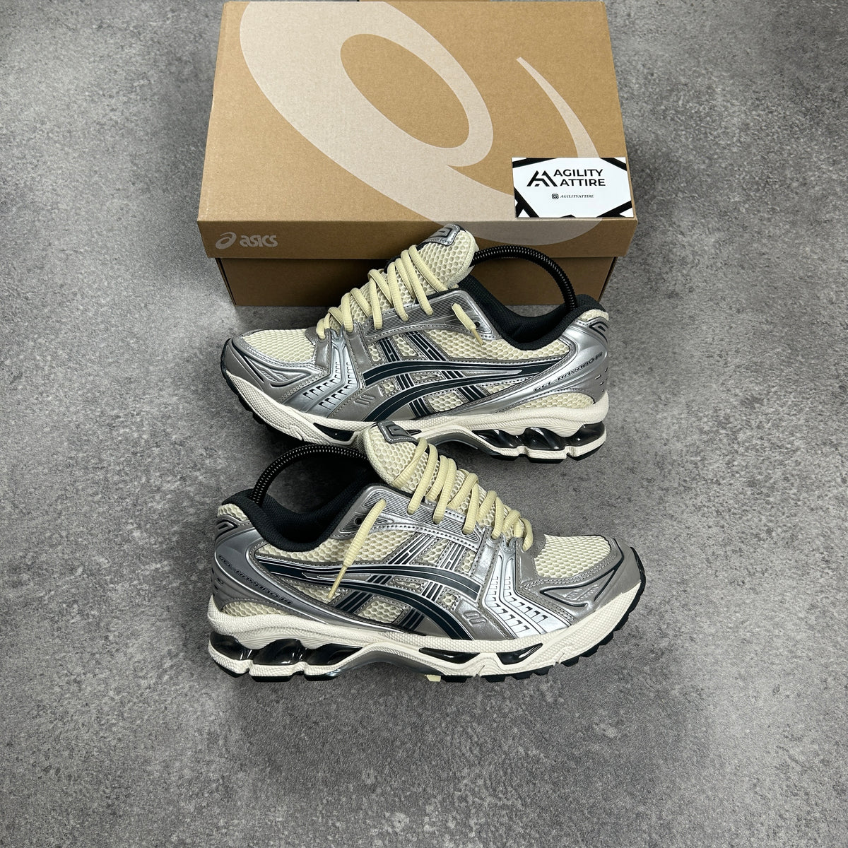 ASICS GEL-Kayano 14 Oyster White/Steeple Grey Trainers
