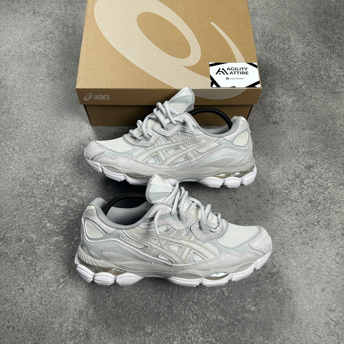 ASICS GEL-NYC Cream Cloud Grey Trainers