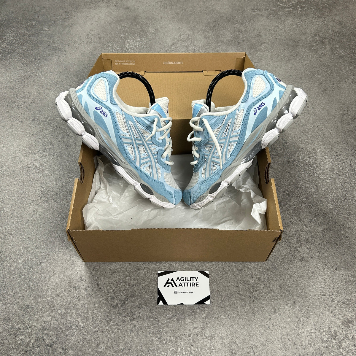 ASICS GEL-NYC Arctic Blue Trainers – view 3