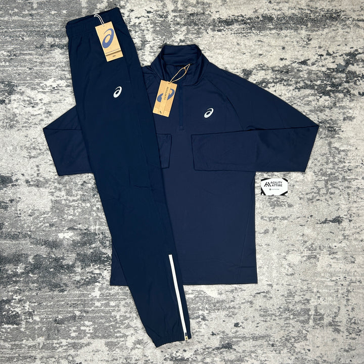 ASICS Pacer 1/4 &amp; ASICS Core Woven Pants Set Midnight Navy