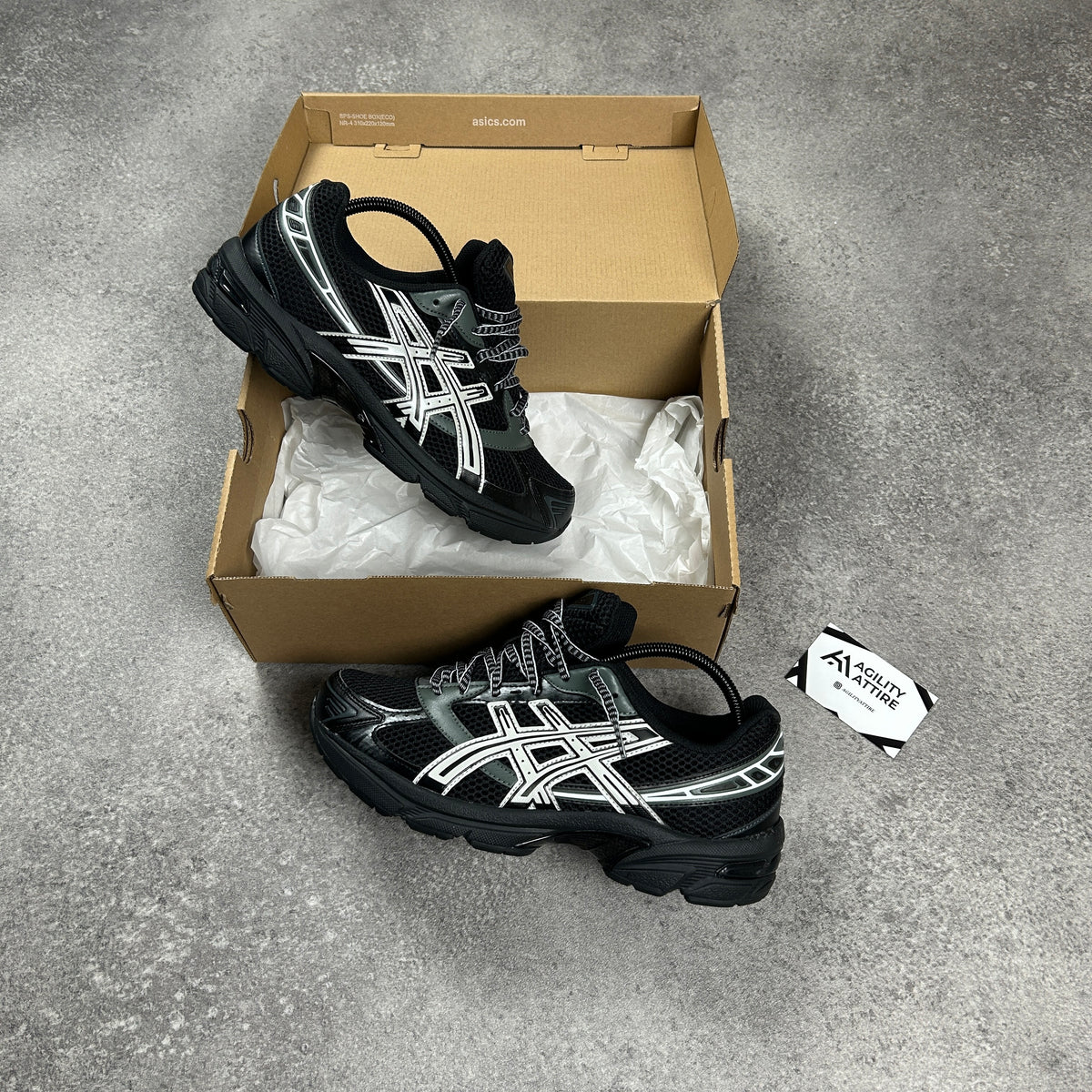 ASICS GEL-1130 Black/Glacier Trainers – view 2