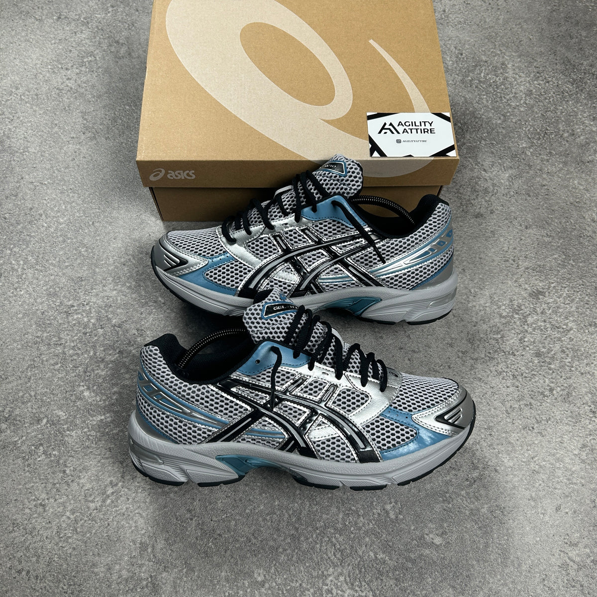 ASICS GEL-1130 Sleet Black Trainers