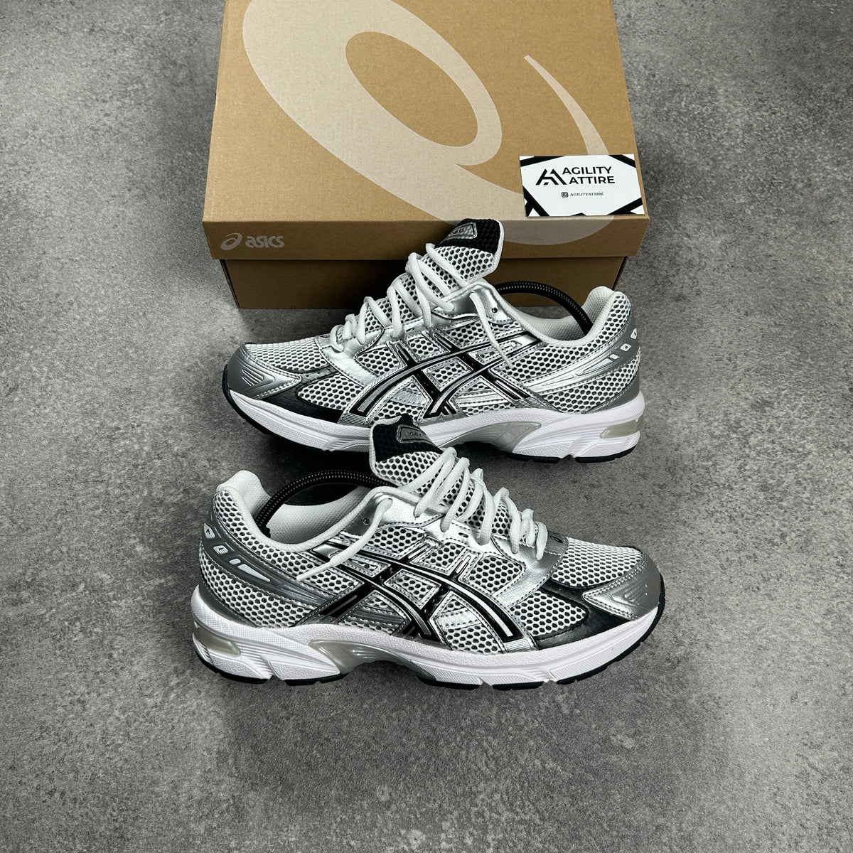 ASICS GEL-1130 White/Black Trainers