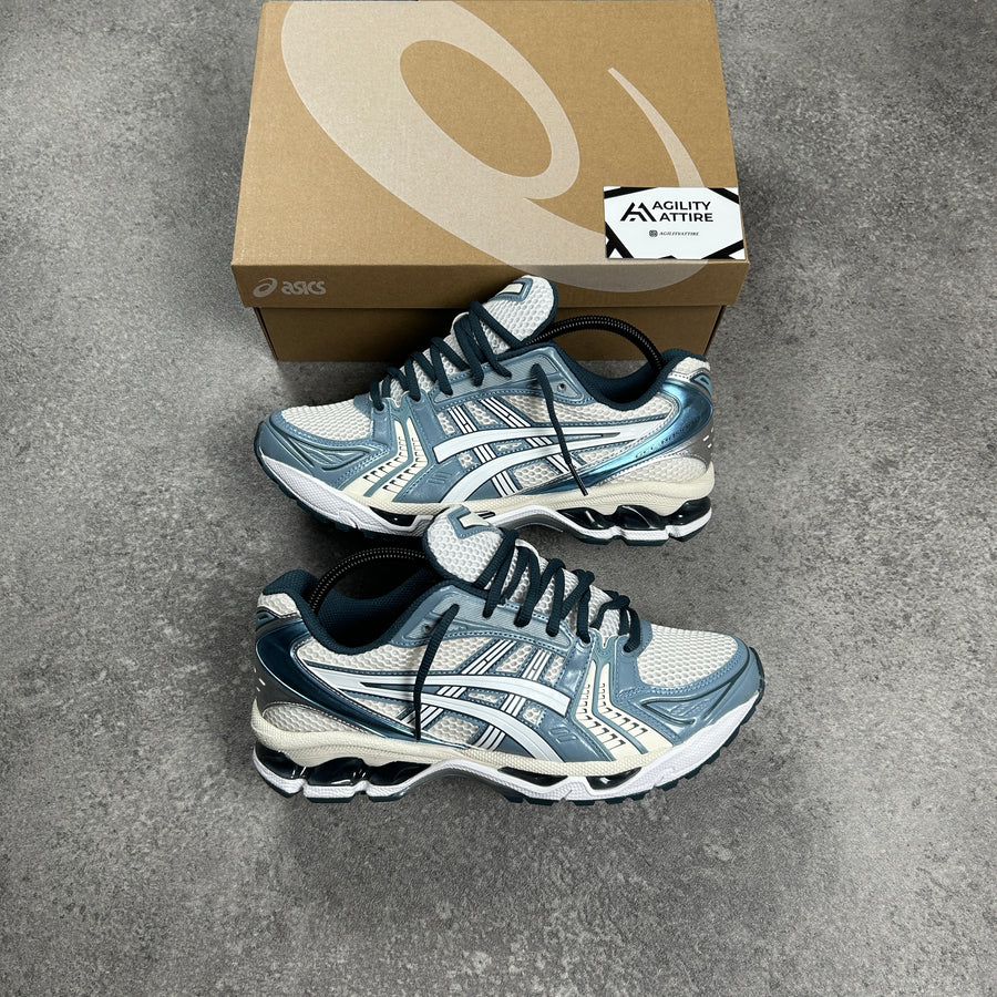 ASICS GEL-Kayano 14 Cream Raw Indigo Trainers