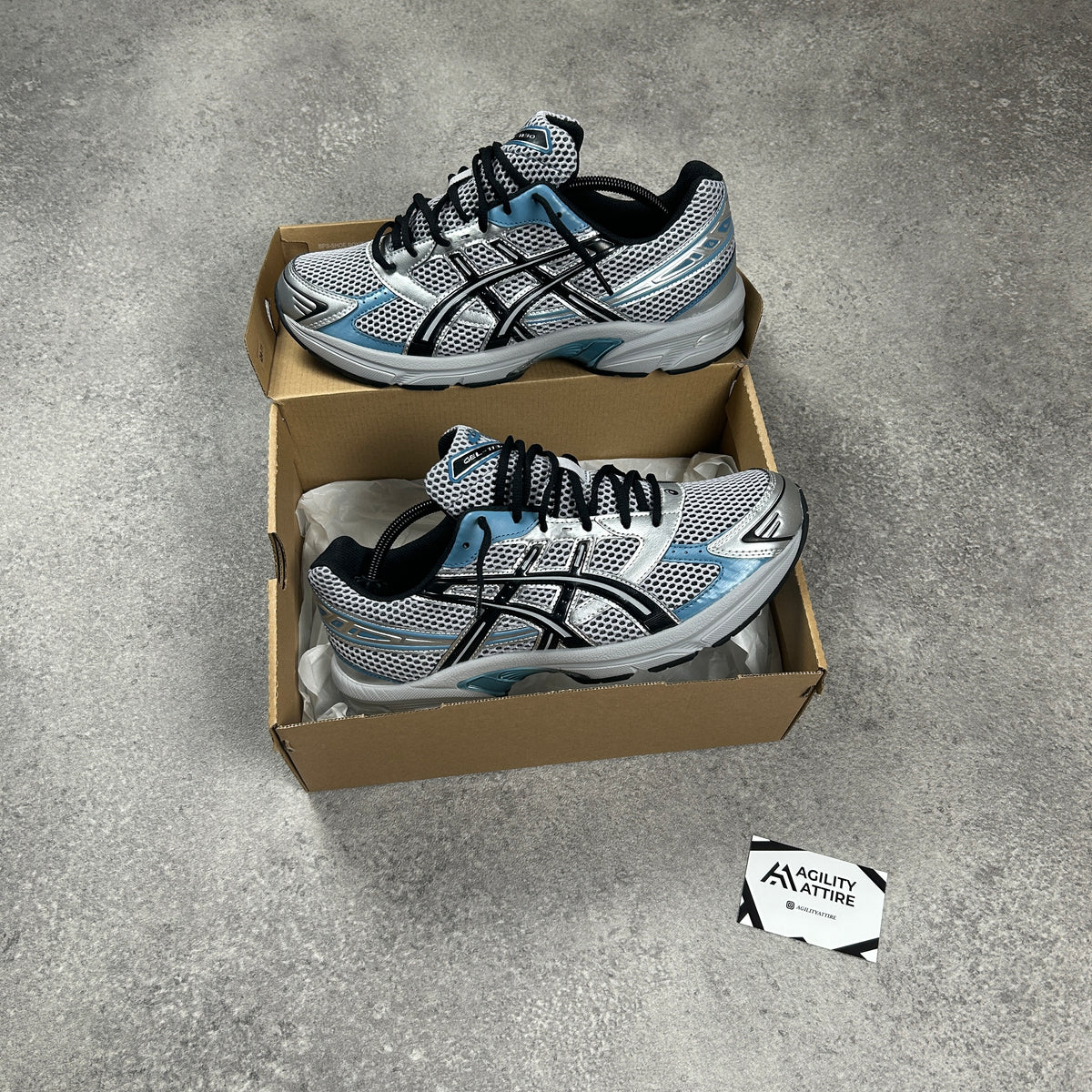 ASICS GEL-1130 Sleet Black Trainers – view 2