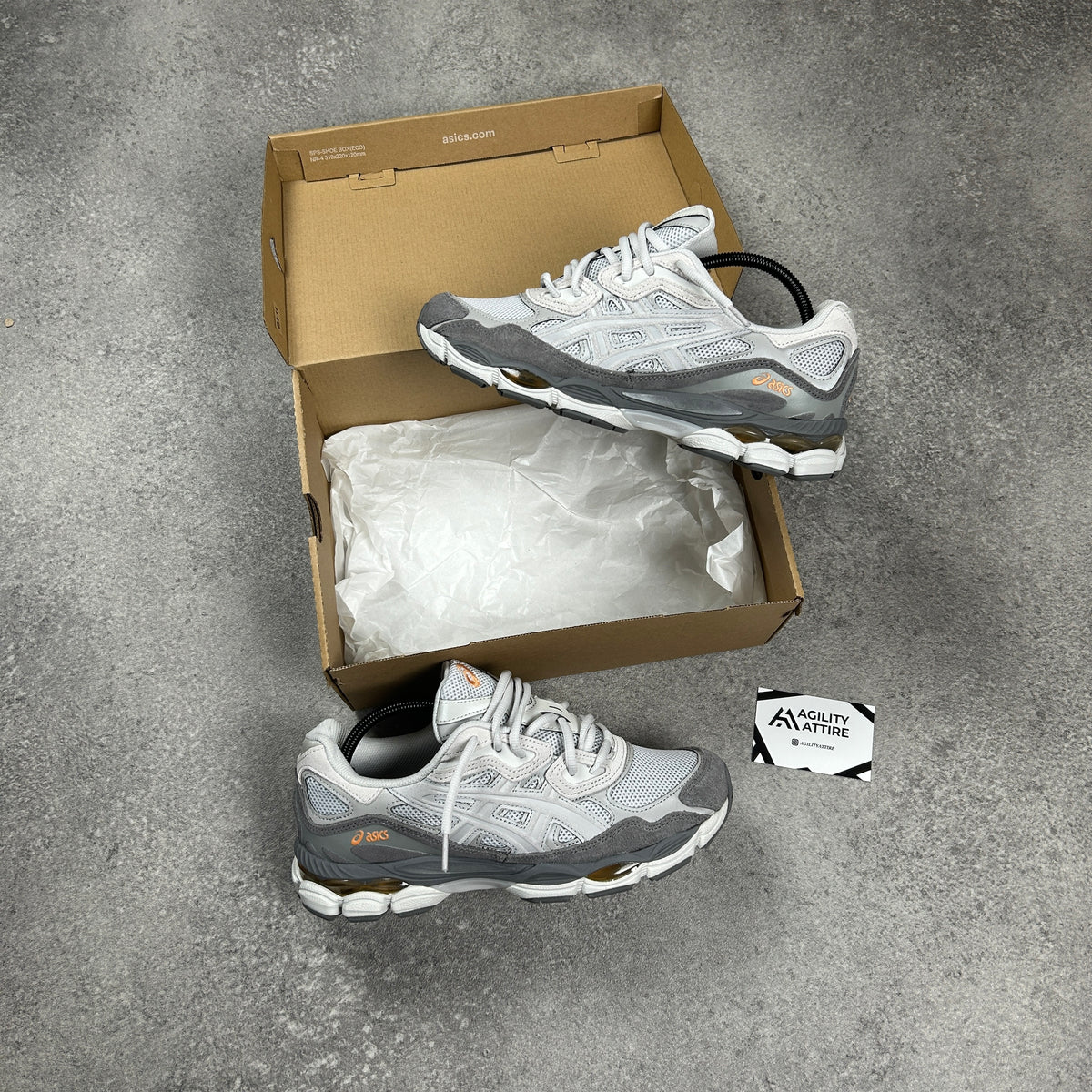 ASICS GEL-NYC Cloud Grey/Cement Grey Trainers – view 2