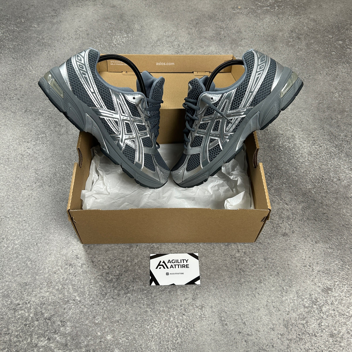 ASICS GEL-1130 Steel Grey/Pure Silver Trainers – view 3