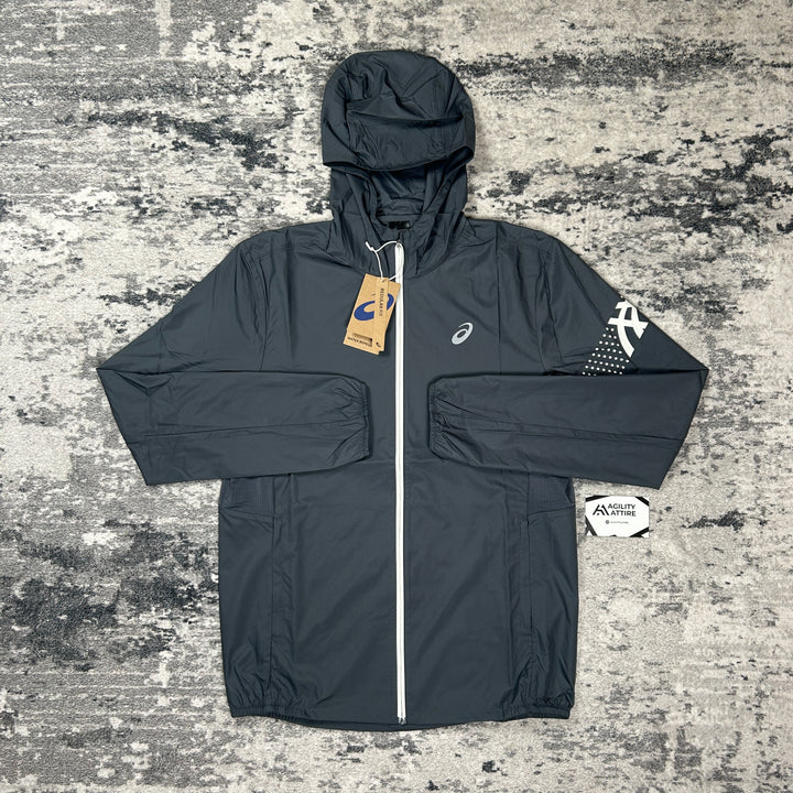 ASICS Icon Windbreaker Jacket &amp; ASICS Icon Pants Set Carrier Grey