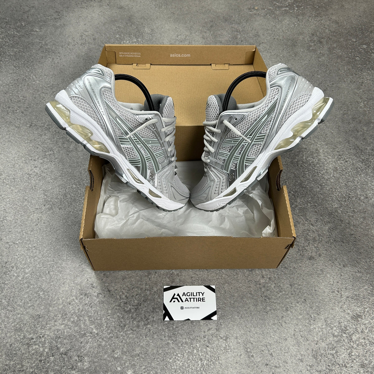 ASICS GEL-Kayano 14 Cloud Grey Trainers – view 3