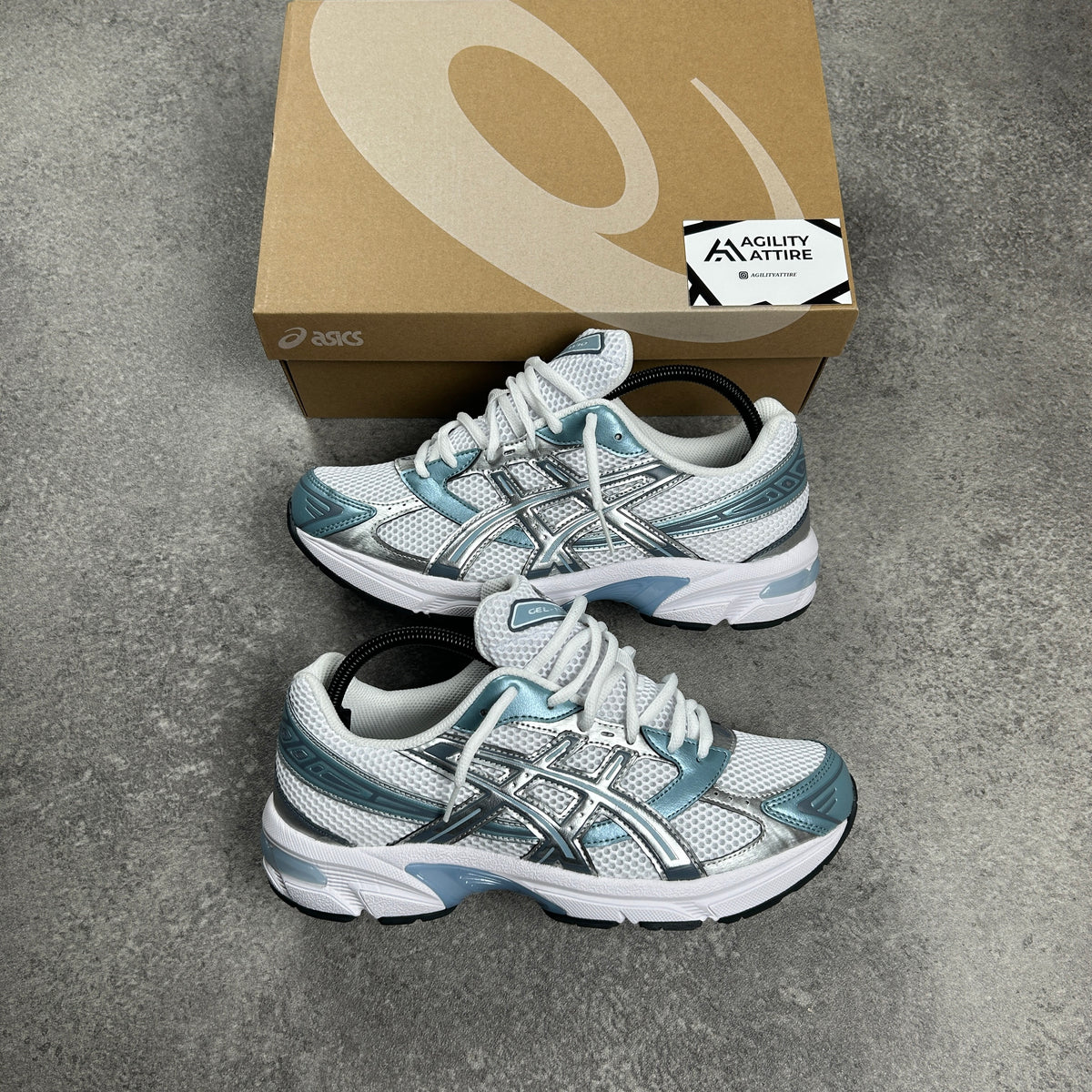 ASICS GEL-1130 White Shark Skin Trainers