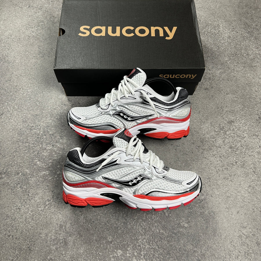Saucony ProGrid Omni 9 White Red Trainers