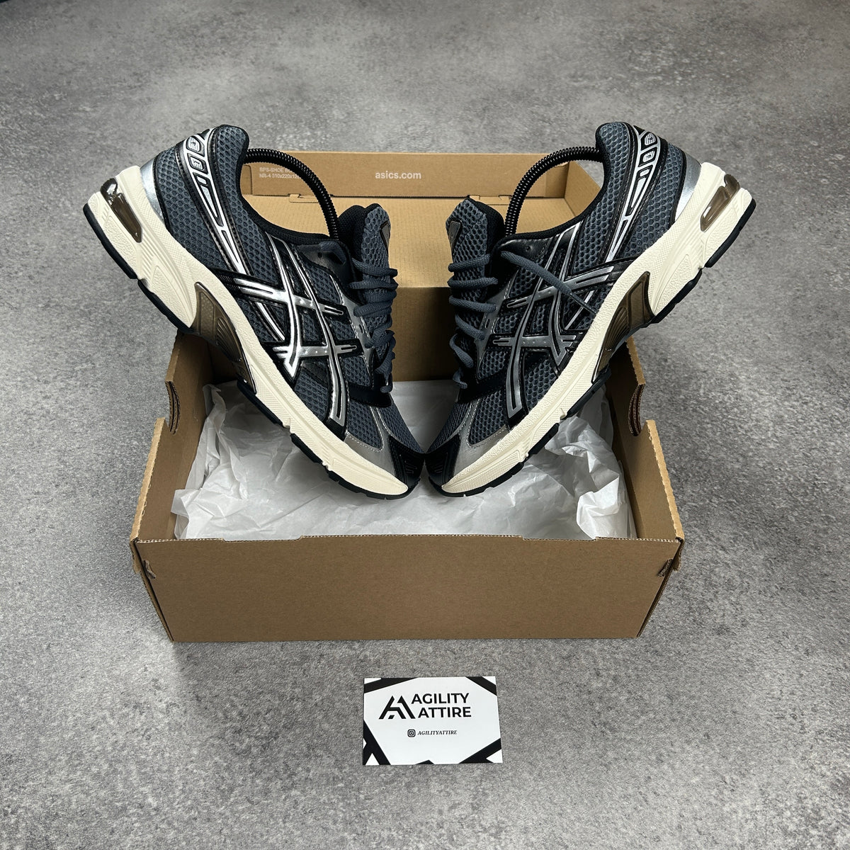 ASICS GEL-1130 Steel Grey/Black Trainers – view 3