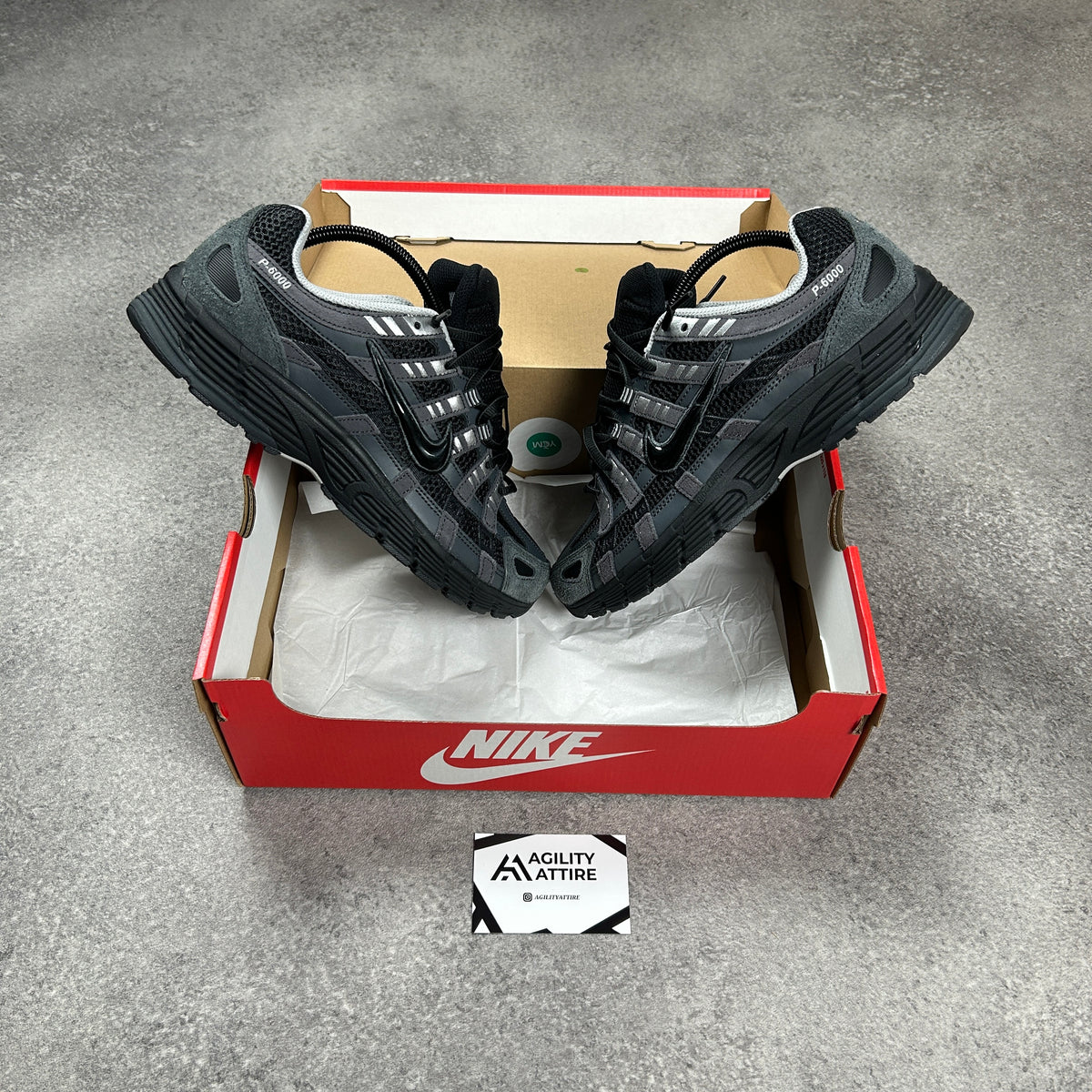 Nike P-6000 Anthracite Black Chrome Trainers – view 3