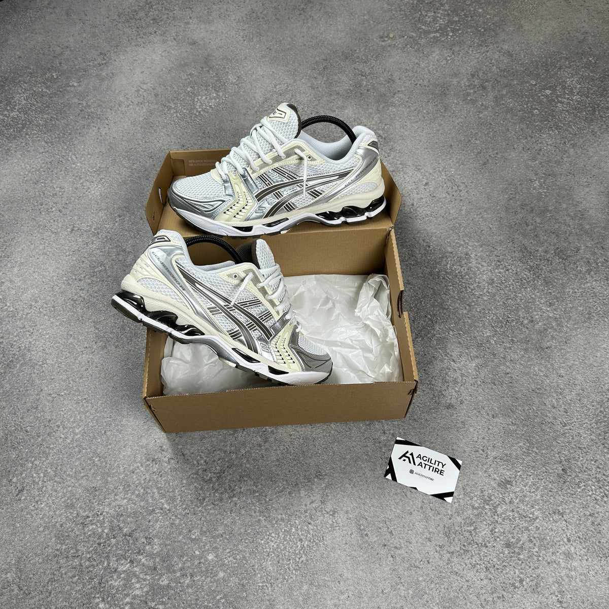 ASICS GEL-Kayano 14 White Ivory Trainers – view 2