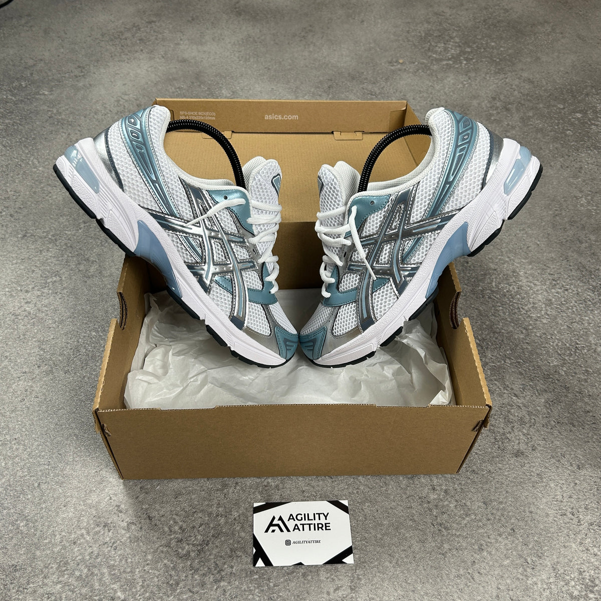 ASICS GEL-1130 White Shark Skin Trainers – view 3