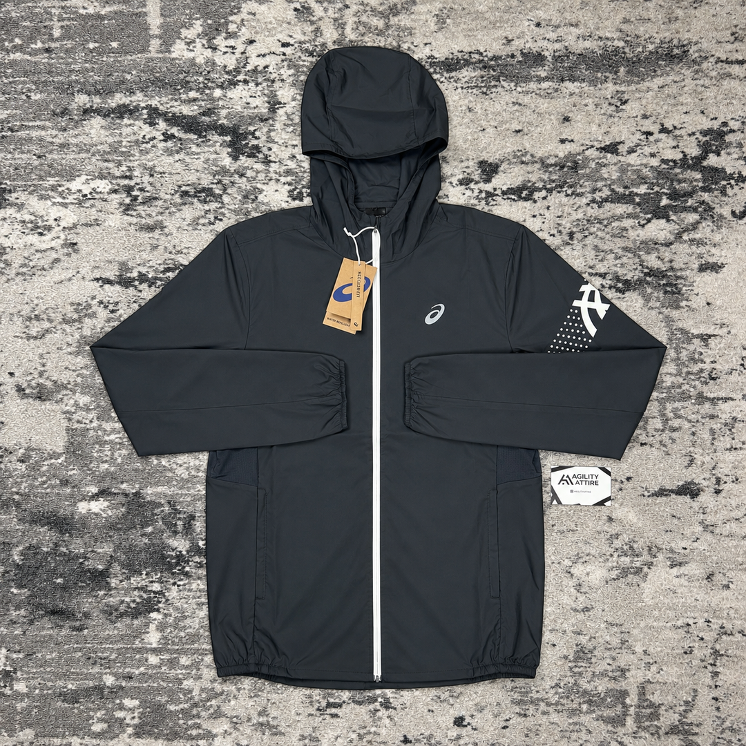 ASICS Icon Windbreaker Jacket &amp; ASICS Icon Pants Set Carrier Grey
