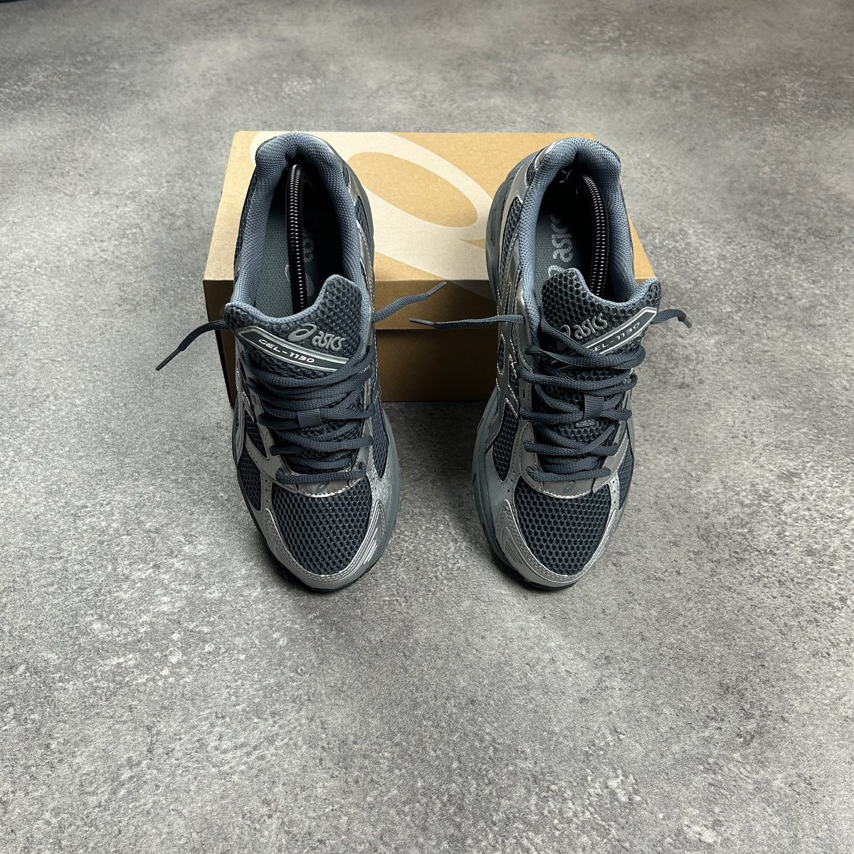 ASICS GEL-1130 Steel Grey/Pure Silver Trainers – view 4