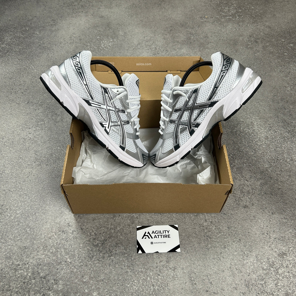 ASICS GEL-1130 White Pure Silver Trainers – view 3