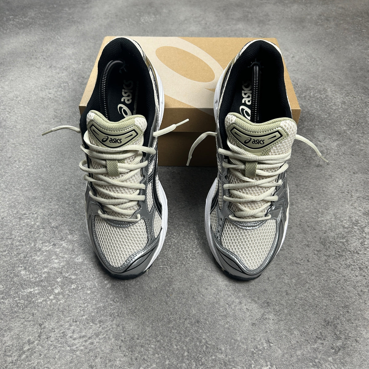 ASICS GEL-Kayano 14 Birch/Pure Silver Trainers – view 4