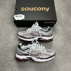 Saucony ProGrid Omni 9 White Maroon Trainers