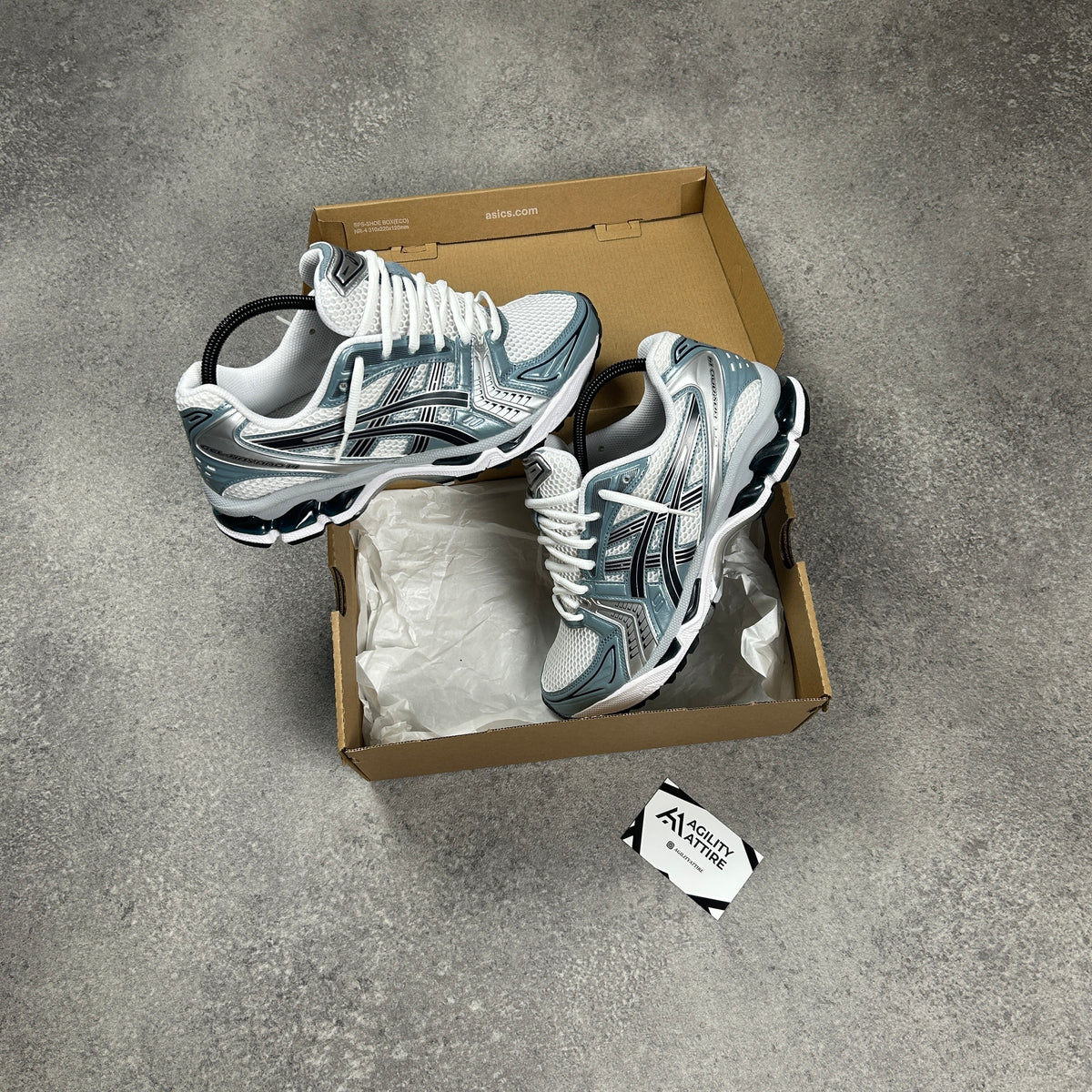 ASICS GEL-Kayano 14 Fjord Grey Trainers – view 2