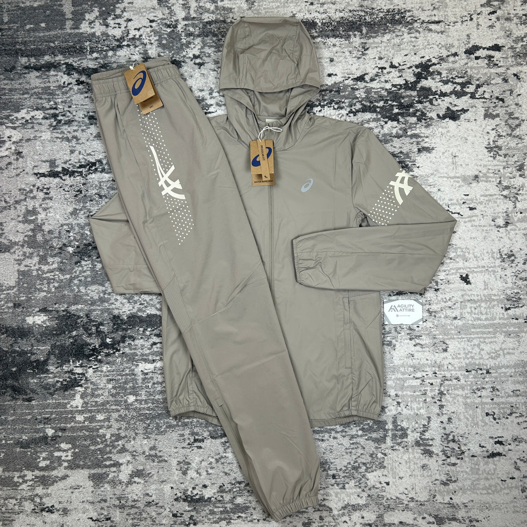 ASICS Icon Jacket Moonrock &amp; ASICS Icon Pants Moonrock Set