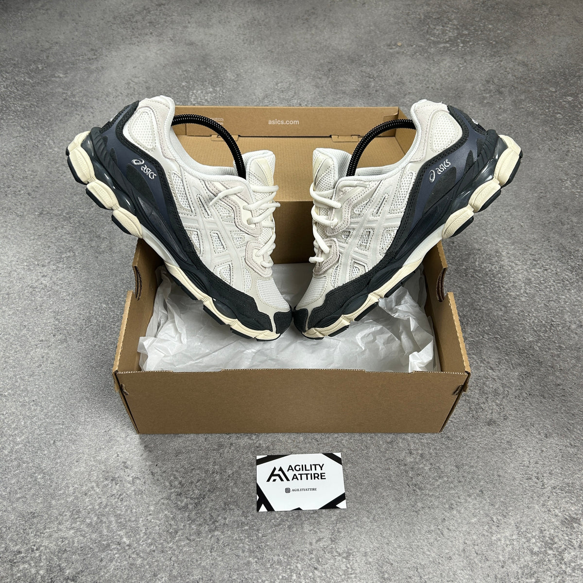 ASICS GEL-NYC Smokey Grey/White Trainers – view 3